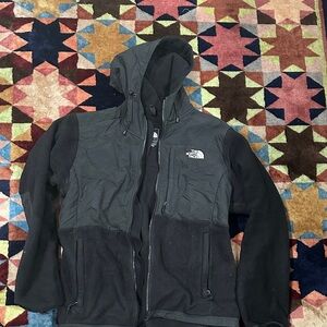 The North Face Dark Gray and Black Fleece Jacket